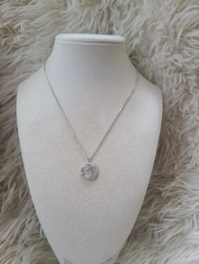 Swarovski Silver Crystal Globe Pendant Necklace- Excellent Condition